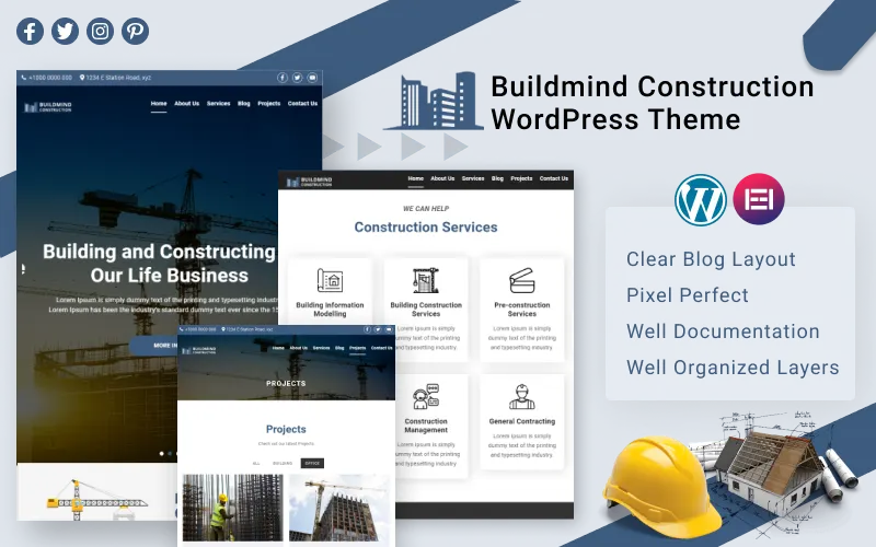 Buildmind Construction WordPress Theme screenshot