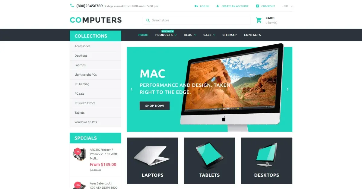 Computers Shopify Theme screenshot
