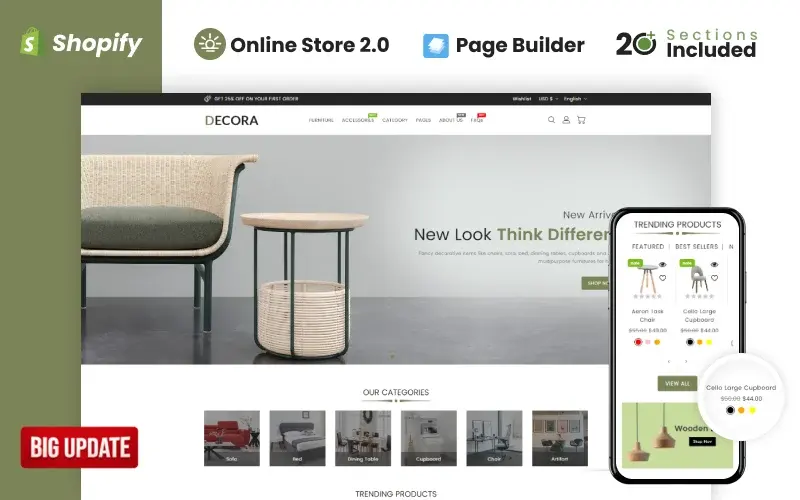 Fantastic Shopify Themes For Online Furniture Stores