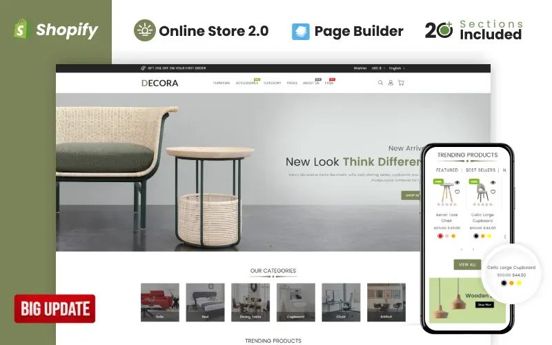 Fantastic Shopify Themes For Online Furniture Stores