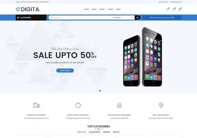 18 of the Best WooCommerce Themes for Selling Electronics Like Phones, TVs, Computers, Cameras, & Drones