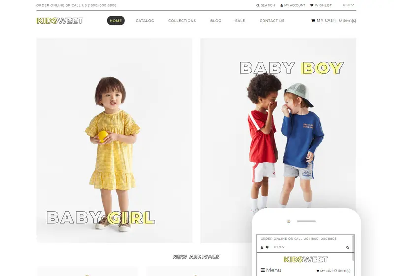 Shopify Themes For Selling Products For Kids, Babies, And Children Online