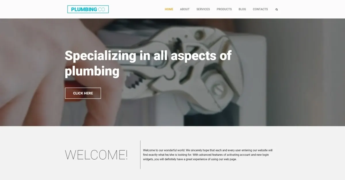 Plumbing Co WordPress Theme screenshot