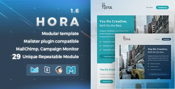 Hora | Responsive Email Template screenshot