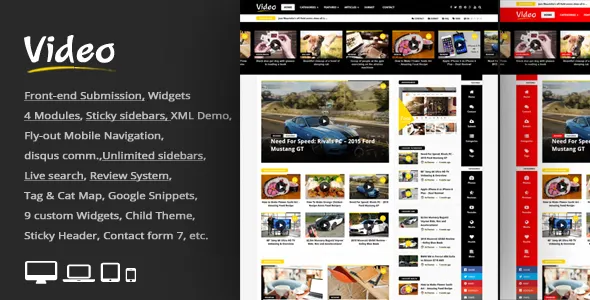 Video News = WordPress Magazine / Newspaper Theme screenshot
