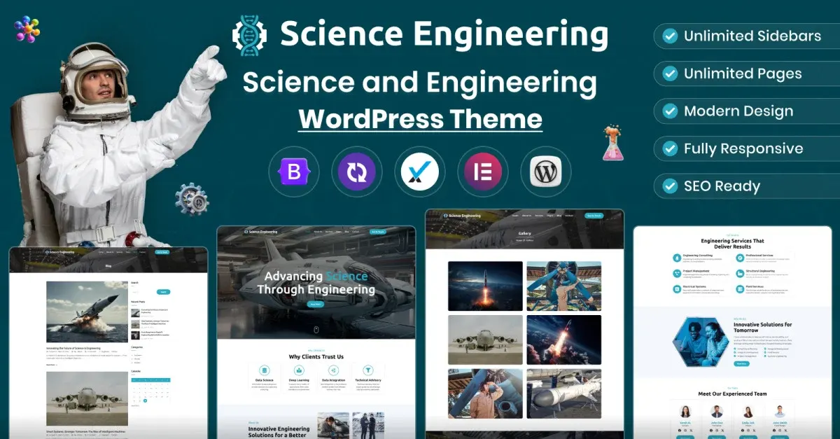 Science & Engineering WordPress Theme screenshot