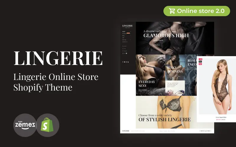 Responsive Shopify Themes For Online Lingerie And Underwear Stores