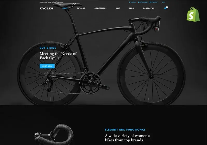Responsive Shopify Themes For Online Bike And Cycling Stores