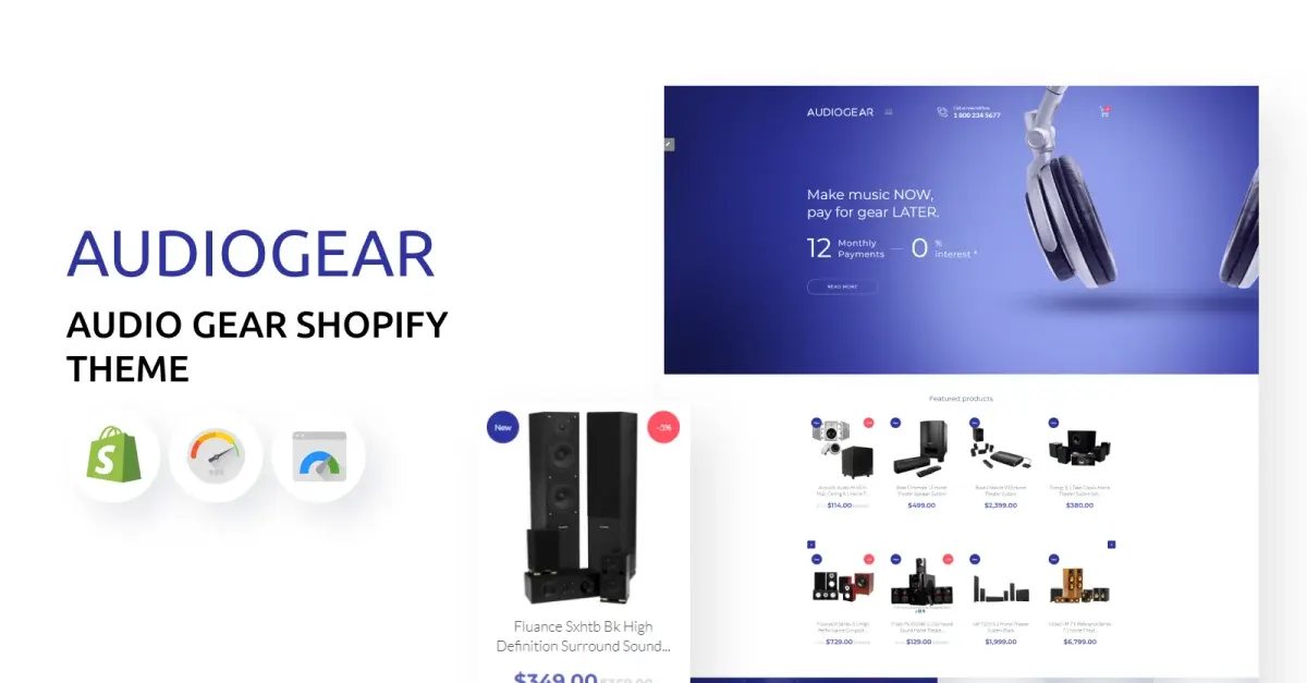 Audio Gear eCommerce Shopify Theme screenshot