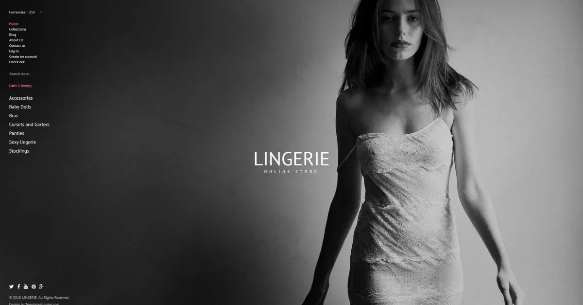Lingerie Shopify Theme screenshot