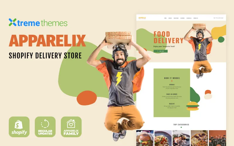Apparelix Food Delivery Shopify Theme screenshot