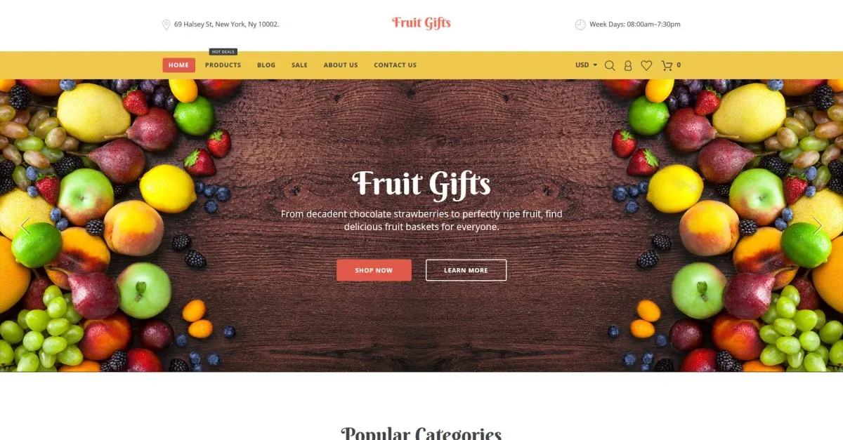 Fruit Gifts Shopify Theme screenshot