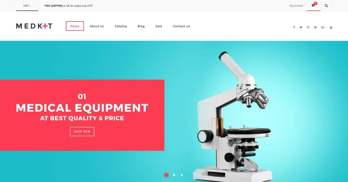 Responsive Online Medical Store Shopify Themes