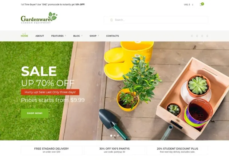 5 of the Best WooCommerce Themes for Selling Gardening & Landscaping Supplies