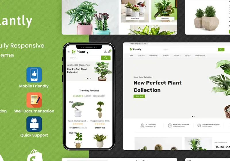 Lovely And Fresh Shopify Themes For Florists And Plant Stores