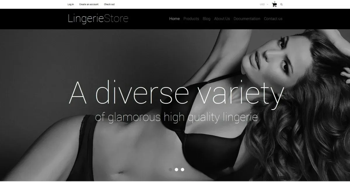 Free Lingerie Responsive Shopify Theme screenshot