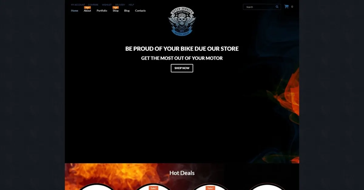 Free Speed Junkies WooCommerce Theme screenshot