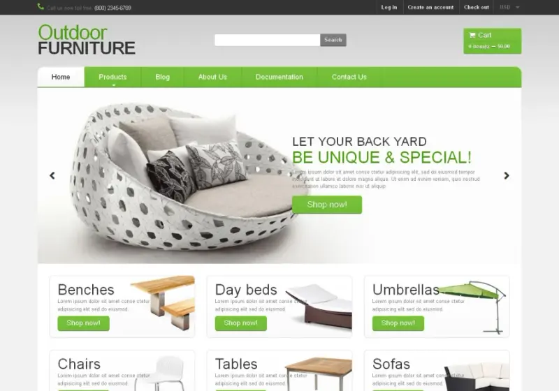 Free And Premium Shopify Themes For Online Furniture Stores