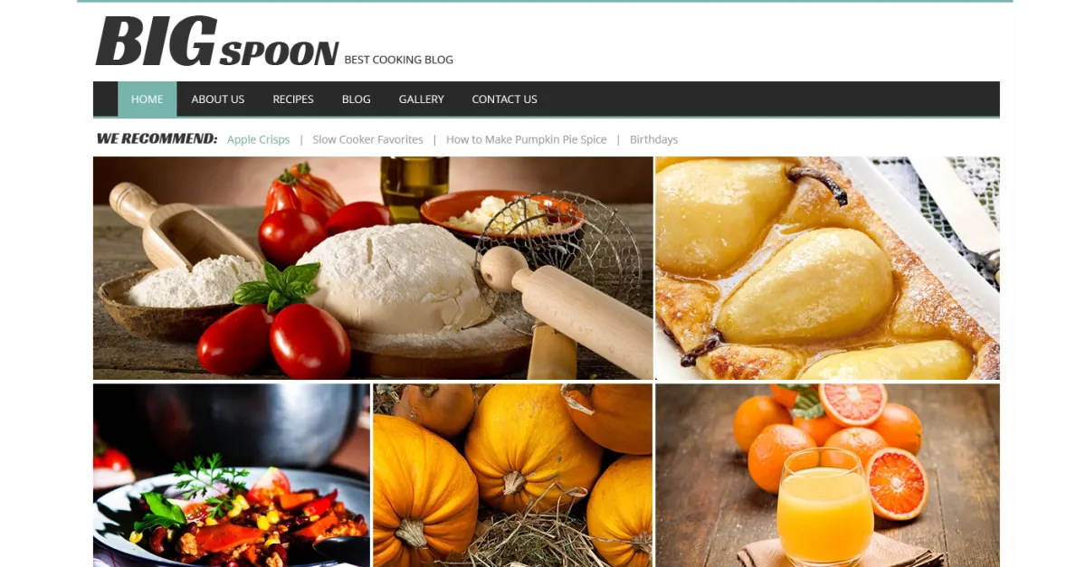 Free Cooking Responsive WordPress Theme & Website Template screenshot