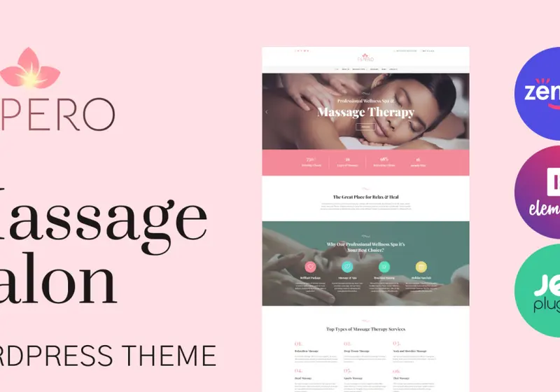 WordPress Themes For Massage Salons And Therapists