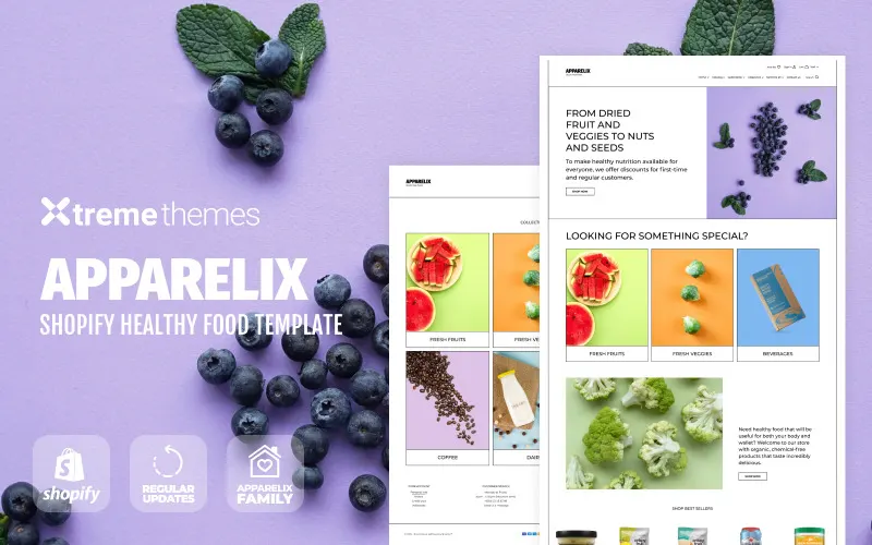 Apparelix Healthy Food eCommerce Template Shopify Theme screenshot