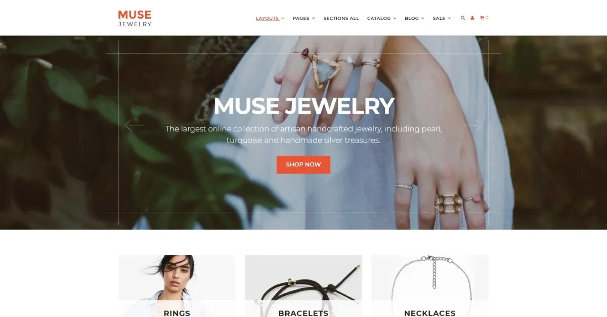 Muse Jewellery Fashion Responsive Shopify Theme screenshot