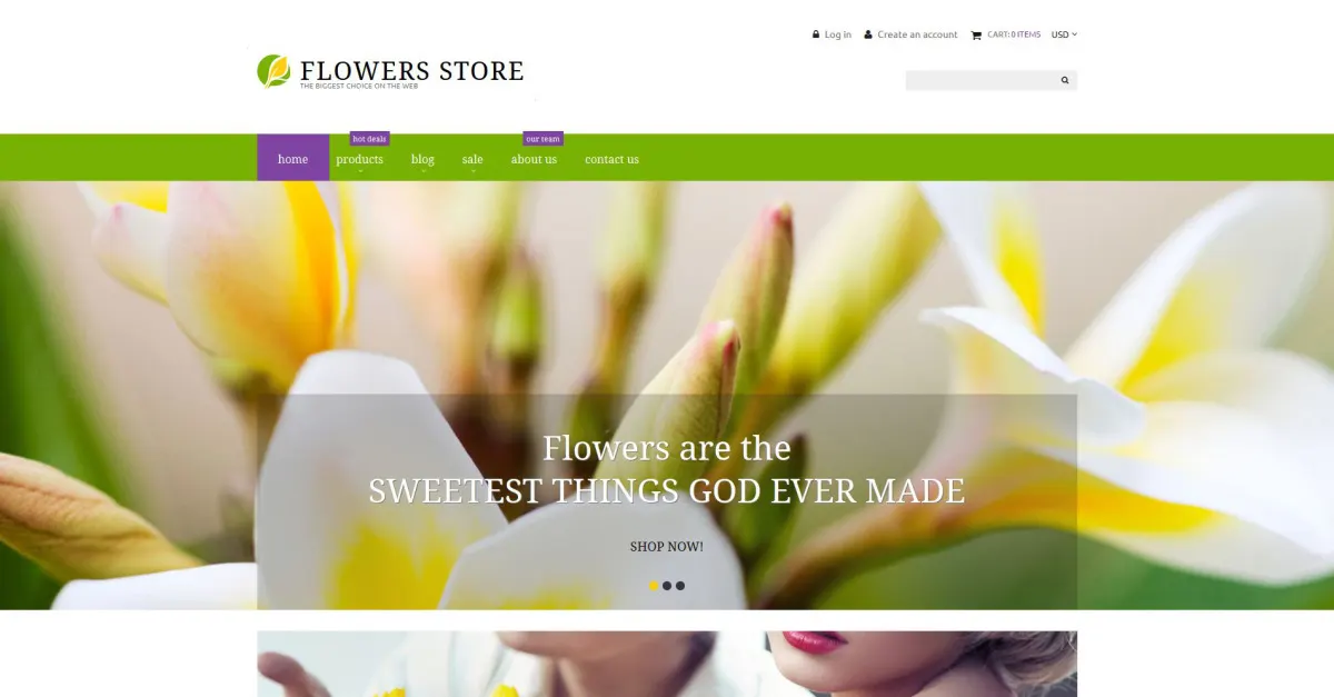 Flower Shop Responsive Shopify Theme screenshot