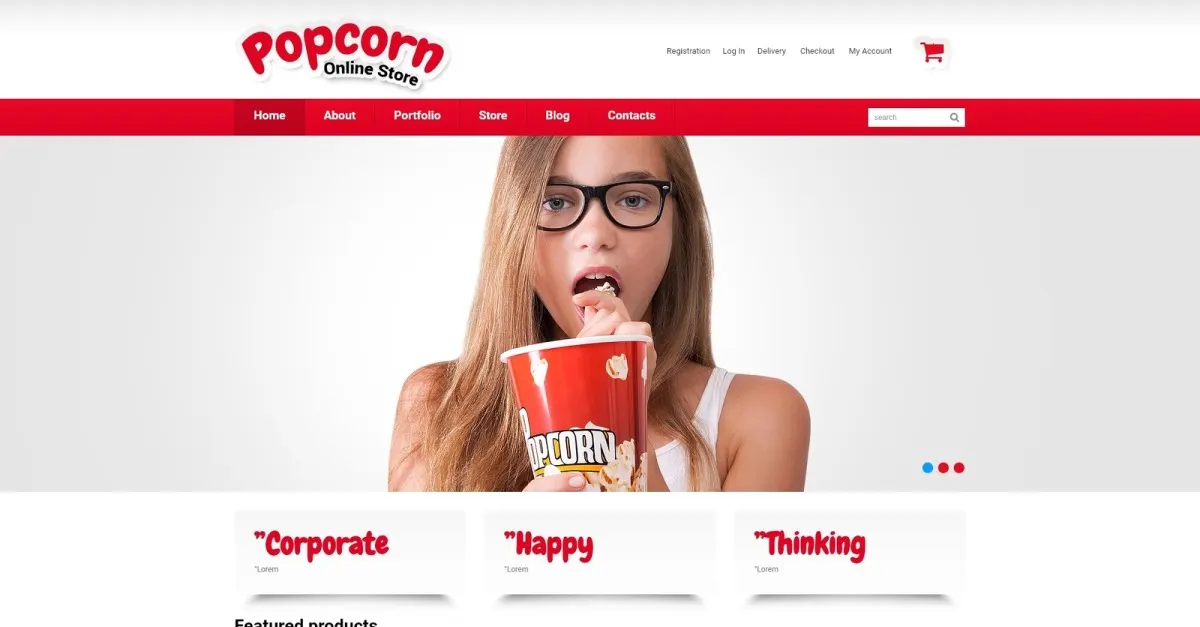 Free Popcorn Online Store WooCommerce Theme screenshot