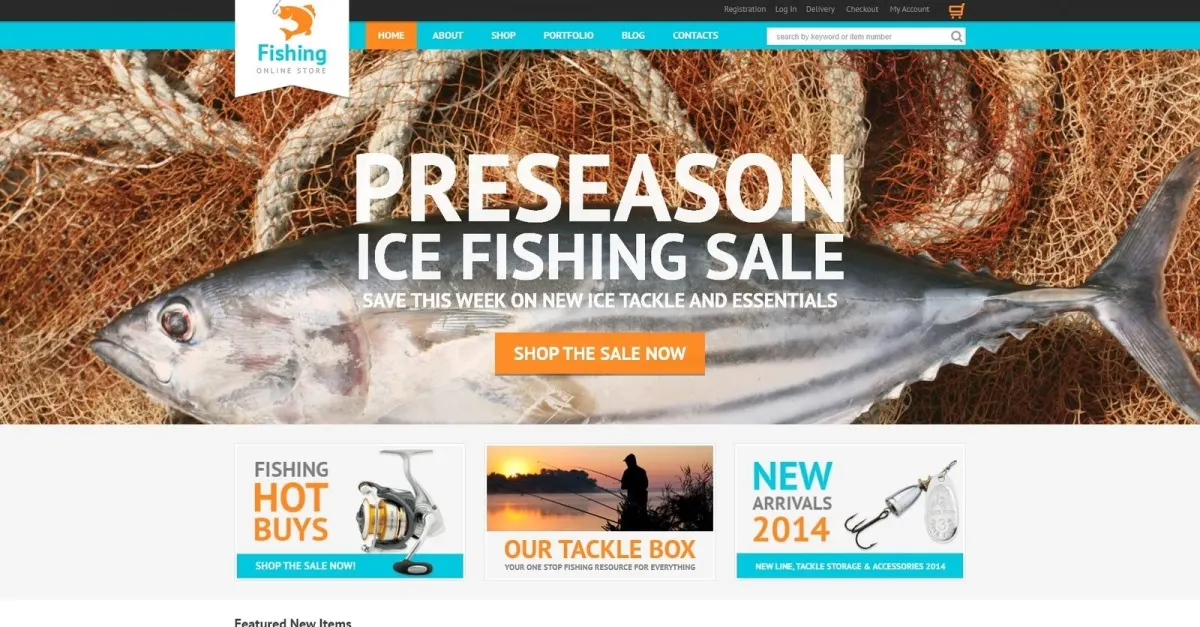 Free Hobby Fishing WooCommerce Theme screenshot