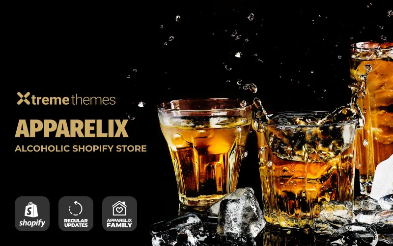 Apparelix Alcohol Online Store Template Shopify Theme screenshot