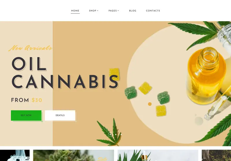 Modern And Professional Marijuana And Cannabis WordPress Themes