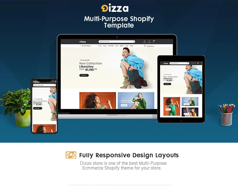 Dizza Women's Fashion Shopify Theme screenshot