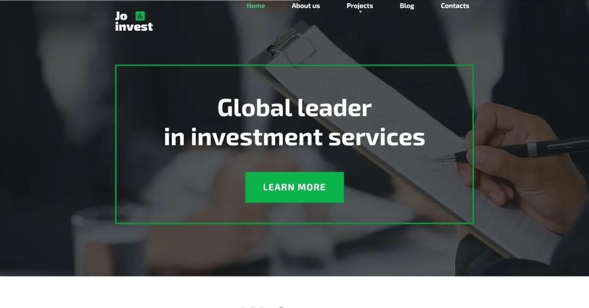 Jo Invest WordPress Theme screenshot