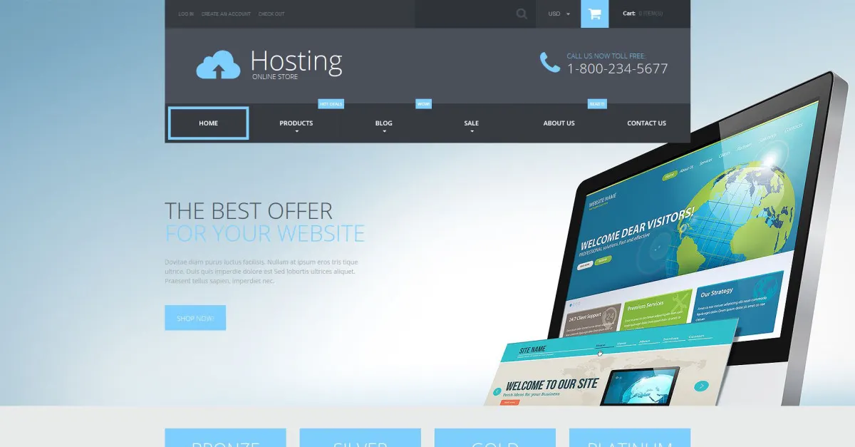 Web Hosting Services Shopify Theme screenshot