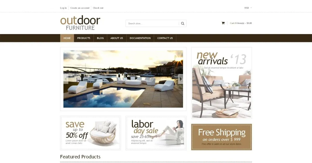 Free Shopify Furniture Website Theme screenshot