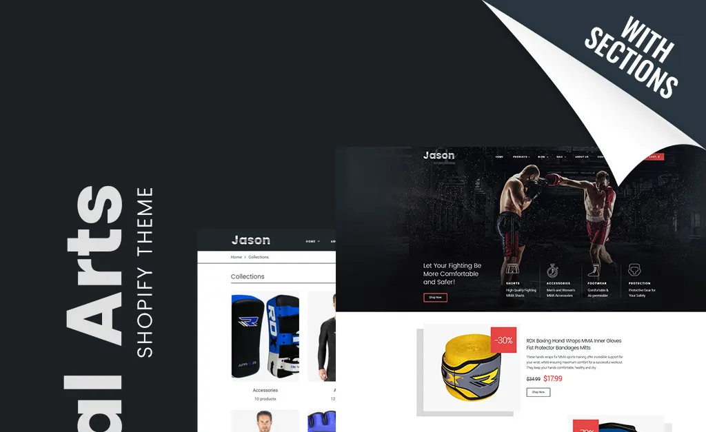 Martial Arts Responsive Shopify Theme screenshot