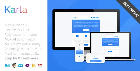 Karta, Minimalist Responsive Email Template screenshot