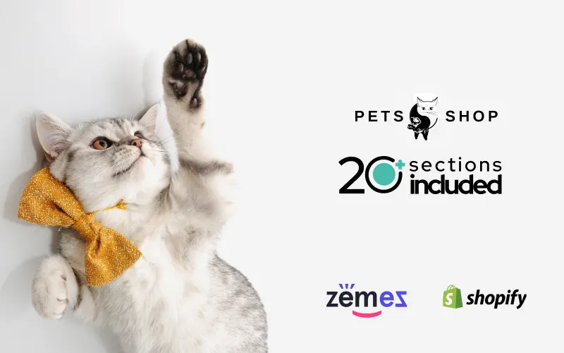 Pets Shop Design Template Shopify Theme screenshot