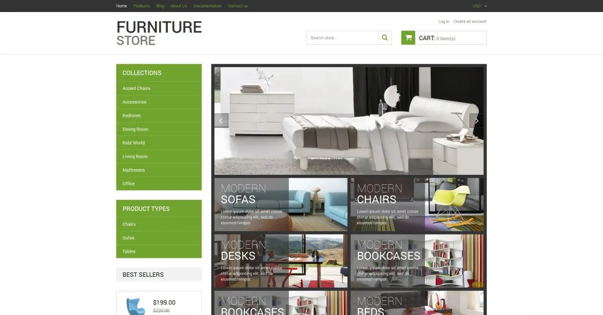 Modern Furniture Shopify Theme screenshot