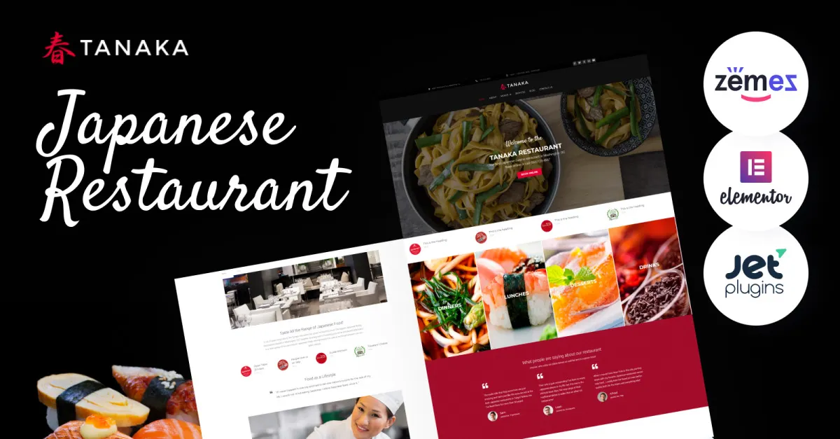 Elegant And Clean WordPress Themes For Sushi Restaurants