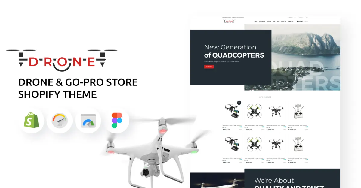 Drone & Go-pro Store Shopify Theme screenshot
