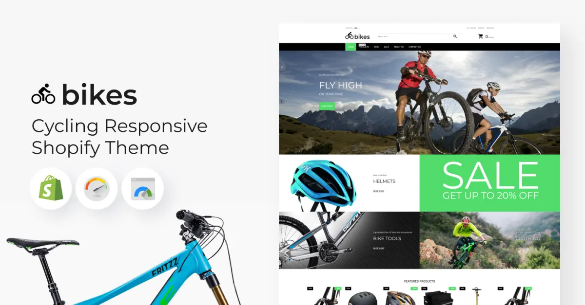 Cycling Responsive eCommerce Shopify Theme screenshot
