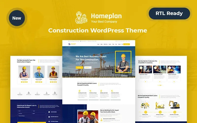 Homeplan – Construction WordPress Responsive Theme screenshot