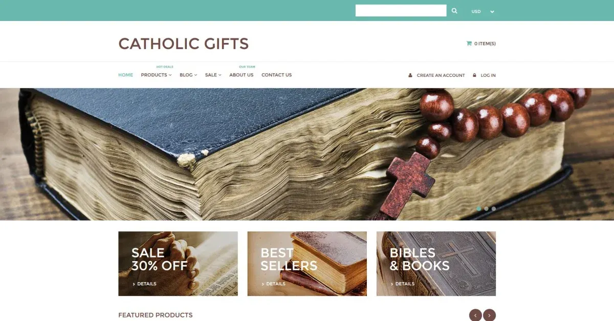 Catholic Church Responsive Shopify Theme screenshot
