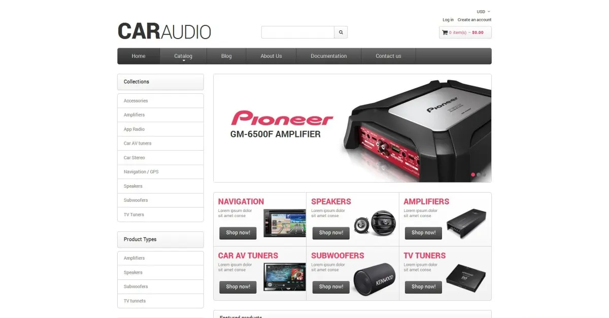 Car Audio Responsive Shopify Theme screenshot