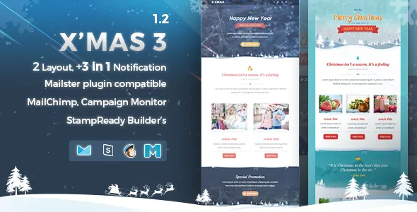 X'mas 3 | Responsive Email Template screenshot