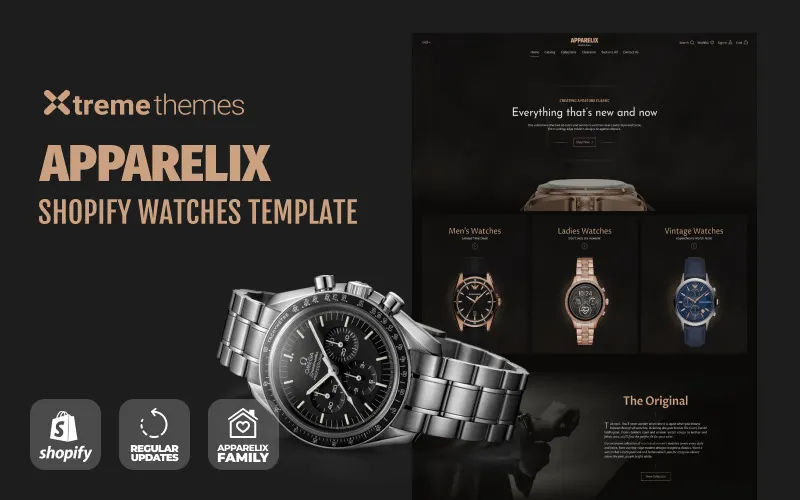 Watches Store Website Template Shopify Theme screenshot