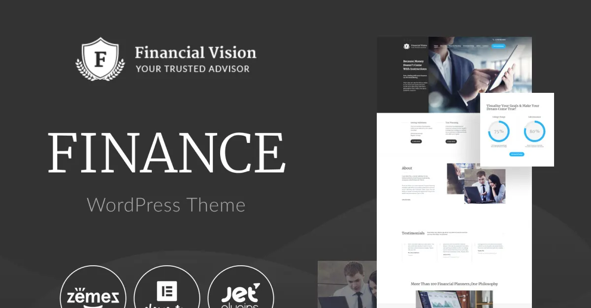 Financial Vision – Financial Services & Investment Company WordPress Theme screenshot
