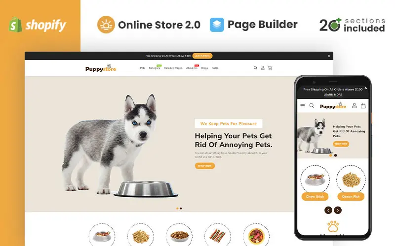 Awesome Shopify Themes for Online Pet Stores