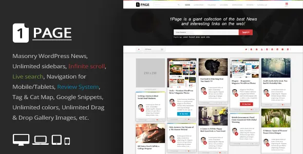 Masonry WordPress News / interesting links screenshot